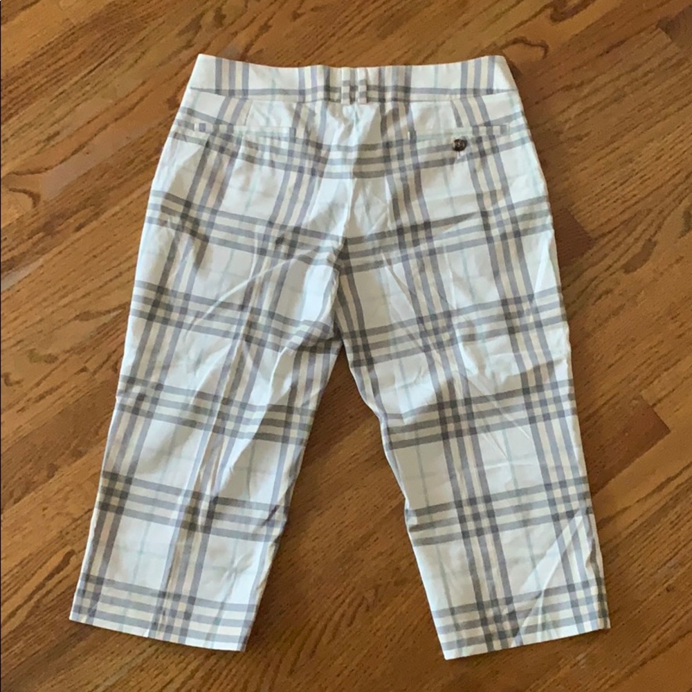 Burberry Cream Plaid Cropped Pants - Picture 6 of 7